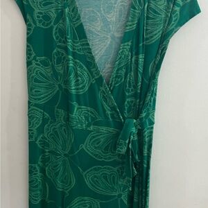 H&M Teal Patterned Dress